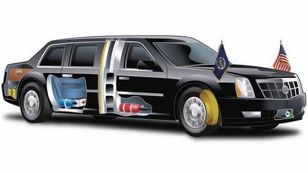 1. Chiếc xe của Tổng thống Obama có tên The Beast. Khung gầm được phát triển dựa theo Cadillac, cửa chống đạn dày 5 inch giống như lớp giáp xe quân sự, chống được nhiều loại đạn và lựu đạn.