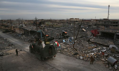 Thị trấn Sinjar hoang tàn sau giải phóng