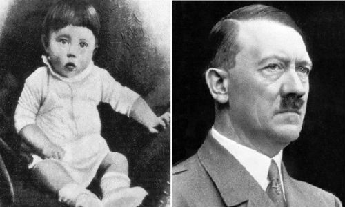 Trùm phát xít Adolf Hitler là một  nhân vật tàn bạo nhất thế giới, chịu trách nhiệm cho cái chết của hàng triệu người dân, chủ yếu là người Do Thái, trong thời kỳ Chiến tranh Thế giới II. Ảnh trái chụp Adolf Hitler khi còn nhỏ.