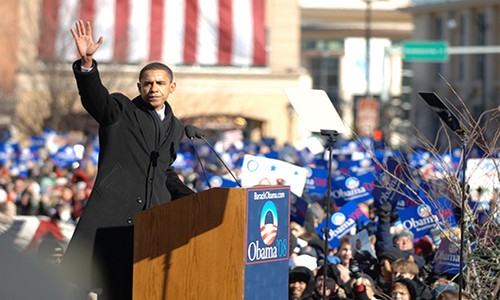 Ngày 10/2/2007, ông Barack Obama, khi đó là Thượng nghị sĩ từ bang Illinois, đã tuyên bố là ứng viên của Đảng Dân chủ ra tranh cử Tổng thống Mỹ. Ảnh: The Richest.