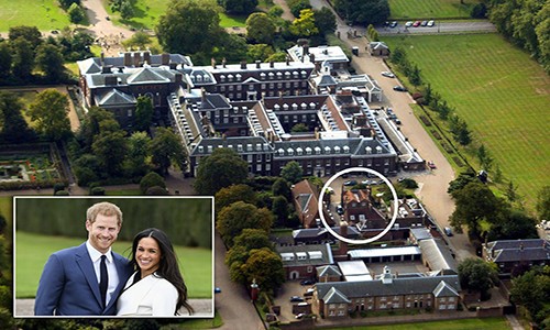 Sau hôn lễ, cặp đôi Harry-Markle bắt đầu cuộc sống mới tại Nottingham Cottage nằm trong Cung điện Kensington. Được biết, trước khi kết hôn,  Hoàng tử Harry đã sống một mình trong ngôi nhà này suốt 4 năm. Ảnh: Time.