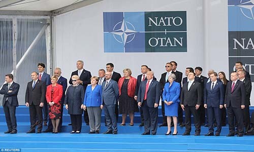  Hội nghị thượng đỉnh NATO lần thứ 26 đã chính thức khai mạc tại thủ đô Brussels hôm 11/7 với sự tham gia của nguyên thủ 29 nước thành viên. (Nguồn ảnh: Reuters)    