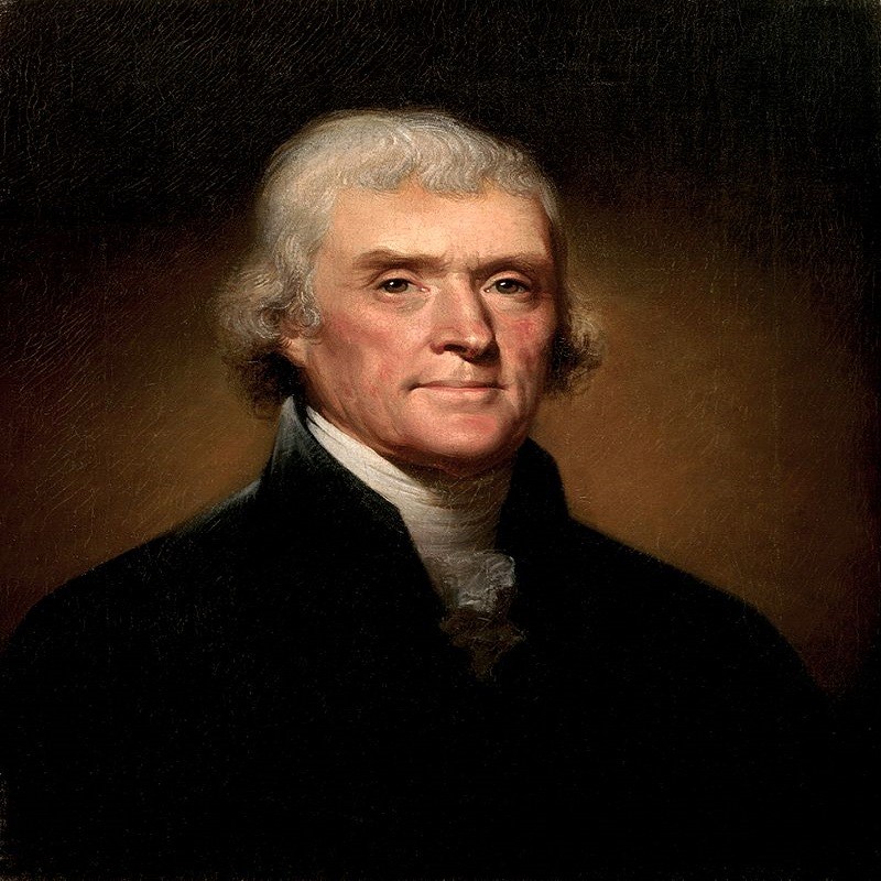 Cựu  Tổng thống Mỹ Thomas Jefferson (1743 – 1826) là một vị chính khách nổi tiếng thế giới sinh năm Hợi. Ông là Ngoại trưởng đầu tiên và Tổng thống thứ ba của nước Mỹ. Ảnh: Wikipedia.