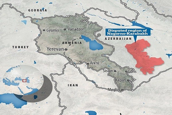 Xung đột giữa Azerbaijan và Armenia bùng phát tại vùng Nagorno-Karabakh cuối tuần qua. (Nguồn ảnh: AP/Daily Mail)