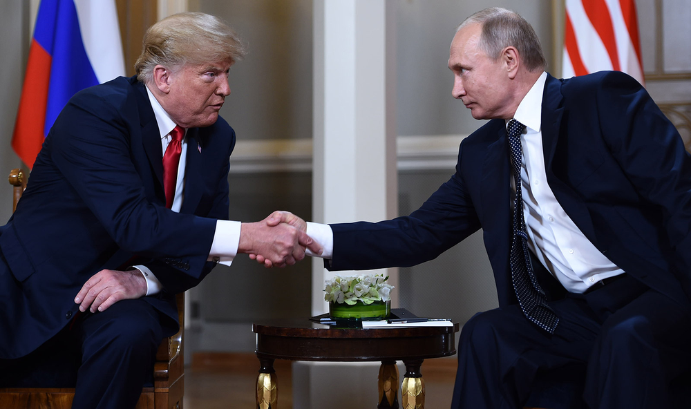 Vào ngày 16/7/2018, Tổng thống Mỹ Donald Trump và Tổng thống Nga Vladimir Putin đã có cuộc gặp thượng đỉnh chính thức đầu tiên ở thủ đô Helsinki của Phần Lan. Ảnh: Getty.