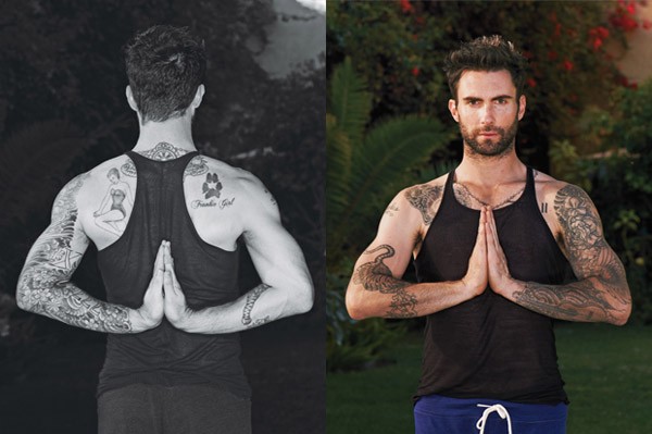 1. Adam Levine: Theo She Knows, Adam là một người rất khó ngồi yên một chỗ, nên anh chọn yoga là cách giúp anh rèn luyện khả năng tập trung tốt hơn, vóc dáng săn chắc.