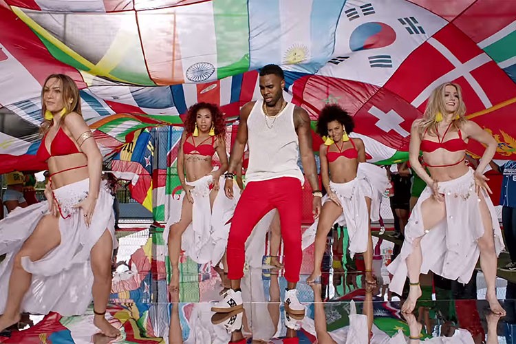 Bài hát “Colors” do Jason Derulo sáng tác và thể hiện là ca khúc chính thức của  World Cup 2018. Ảnh: Billboard