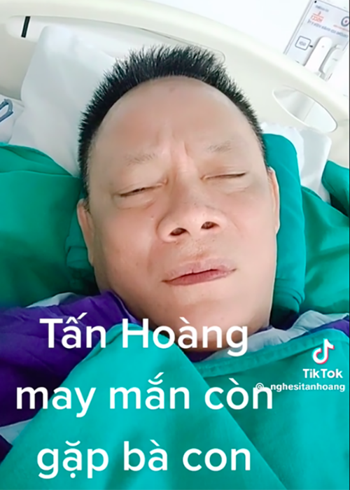  Nghệ sĩ Tấn Hoàng bị nhồi máu cơ tim, đột quỵ vào sáng ngày 16/5. Anh được cấp cứu kịp thời. Bác sĩ chẩn đoán nam nghệ sĩ hở van tim. Ảnh: Saostar