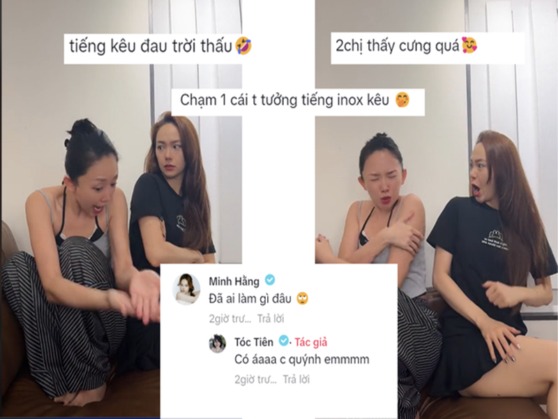 Mới đây, Tóc Tiên -  Minh Hằng khiến người hâm mộ thích thú khi quay clip, bắt trend "đã có ai làm gì đâu". Hiện tại, hai mỹ nhân Việt này tham gia chương trình Chị đẹp đạp gió 2024. Ảnh: Tiền Phong.