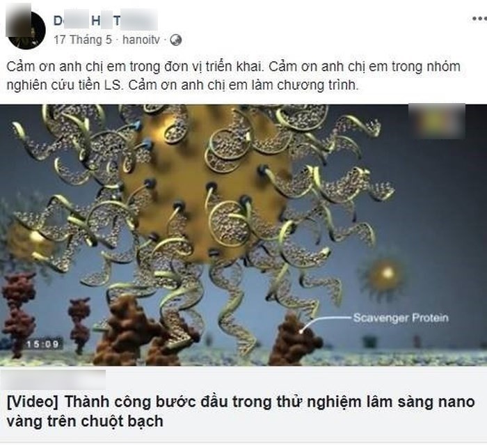 Chữa ung thư bằng nano vàng: Phá nát cơ thể... chết nhanh!