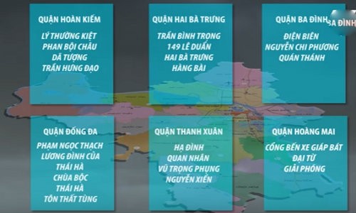 Bản đồ các điểm ngập ở Hà Nội khi có mưa