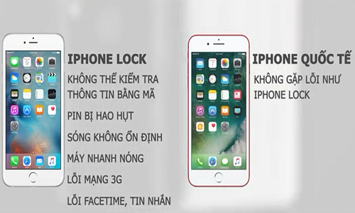 Phân biệt cực đơn giản iPhone lock và iPhone quốc tế