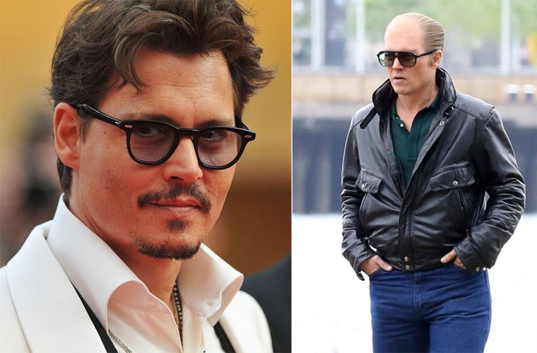 Hình ảnh Johnny Depp trong Black Mass đầu hói, già nua khắc hẳn với vẻ điển trai, phong độ thường thấy của chàng cướp biển.