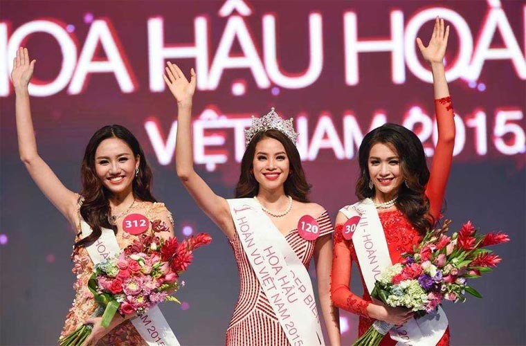 Sau khi giành ngôi Hoa hậu Hoàn vũ Việt Nam 2015 và đại diện Việt Nam tham dự Hoa hậu Hoàn vũ Thế giới,  Phạm Hương trở thành gương mặt nổi tiếng trong showbiz. (Ảnh: VTC)