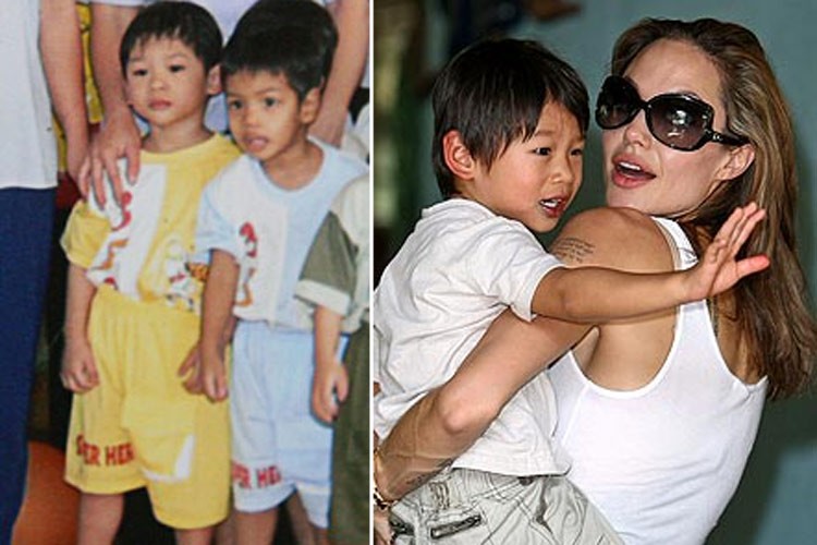  Pax Thiên (tên tiếng Việt là Phạm Quang Sáng), được Angelina Jolie và Brad Pitt nhận nuôi vào năm 2007. (Ảnh: Internet)