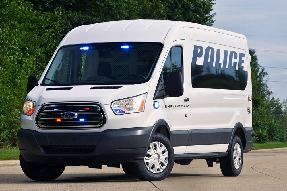 Mẫu xe Ford Transit Police Transport Vehicle 2015 (PTV) được thiết kế chuyên dụng cho hoạt động áp giải tù nhân.