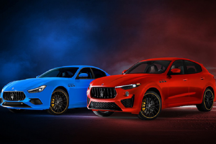 Được giới thiệu tại triển lãm ôtô Thượng Hải 2021, Trung Quốc vừa qua, phiên bản  Maserati F Tributo 2021 mới của Ghibli và Levante khoác lên mình màu sơn Rosso Tributo (đỏ) và Azzuro Tributo (xanh).