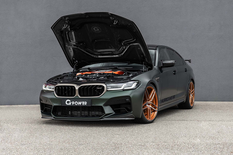 Một trong những mẫu xe  BMW M5 CS độ G Power mới nhất vừa được trình làng chính là là G5 CS Hurricane RR, với sức mạnh ấn tượng cùng nhiều nâng cấp về mặt ngoại thất.