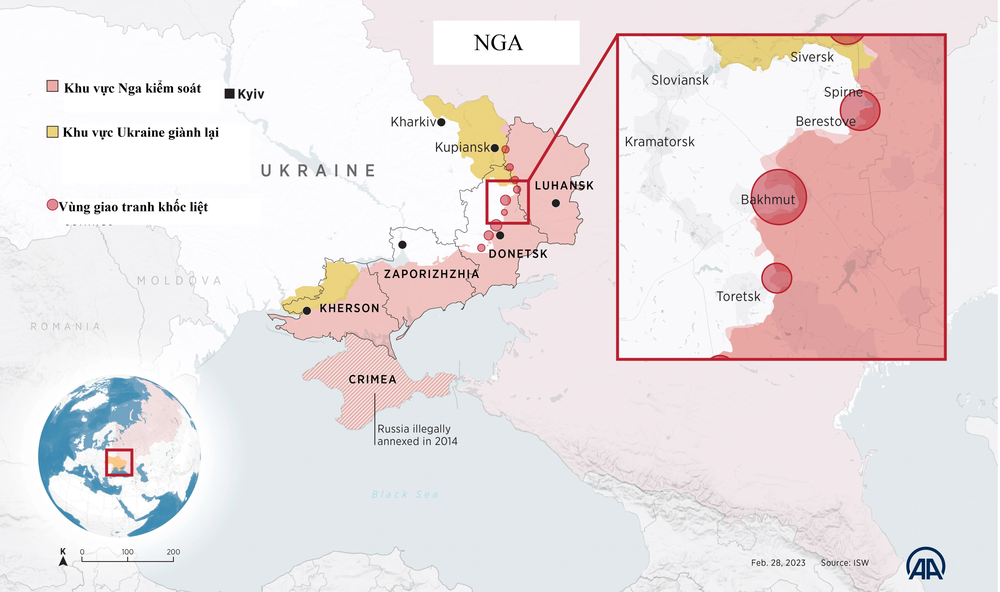 Sau khi tuyên bố kết thúc chiến dịch hè thu, Ukraine tuyên bố chuyển vào thế phòng ngự, nhưng tình hình hiện tại đang có vẻ bất lợi cho Kiev, khi chiến quả trong cuộc phản công mùa hè tại Bakhmut đã bị quân Nga chiếm lại. 