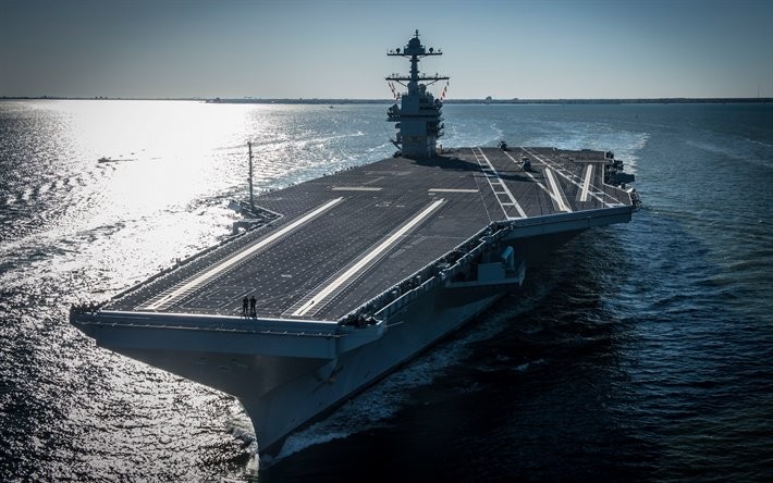  Tàu sân bay mới nhất của Mỹ - USS Gerald R.Ford (CVN-78), với việc được áp dụng các công nghệ hàng hải hiện đại nhất, được thiết kế với kích thước được cho là lớn nhất từ trước tới nay của Mỹ.