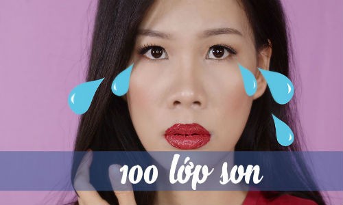 Kinh dị cảnh đánh 100 lớp son lên môi