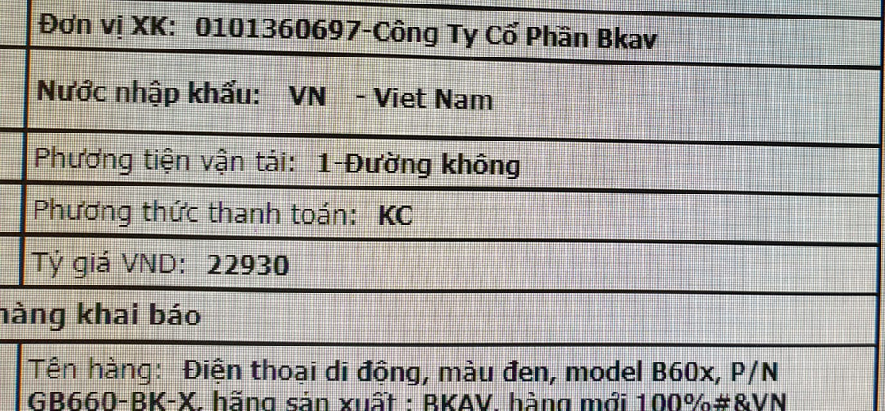  Bphone B40 và B60 hiện là 2 mẫu smartphone của BKAV gây chú ý sau khi CEO của Bkav thông tin về việc xuất khẩu lô Bphone đầu tiên đi châu Âu. Đỗ Thị Thu Hằng, Giám đốc Truyền thông Tập đoàn Công nghệ Bkav khẳng định đơn hàng đầu tiên đã được xuất sang Châu Âu.