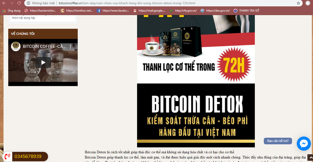 Bitcoin Detox, Bóc tách chất béo “làm gian”... không nên mua sử dụng? 