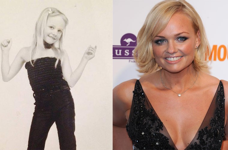 Emma Bunton, cựu thành viên nhóm Spice Girls từ nhỏ đã là một cô bé tóc vàng xinh xắn và yêu thích biểu diễn. So với bây giờ,  ảnh hiếm thời thơ ấu  của sao này không khác là mấy.