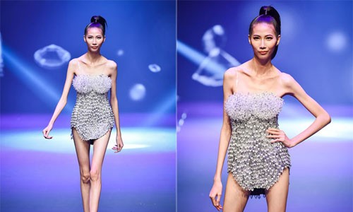 Cận vẻ gầy gò trơ xương của Cao Ngân trong Next Top Model