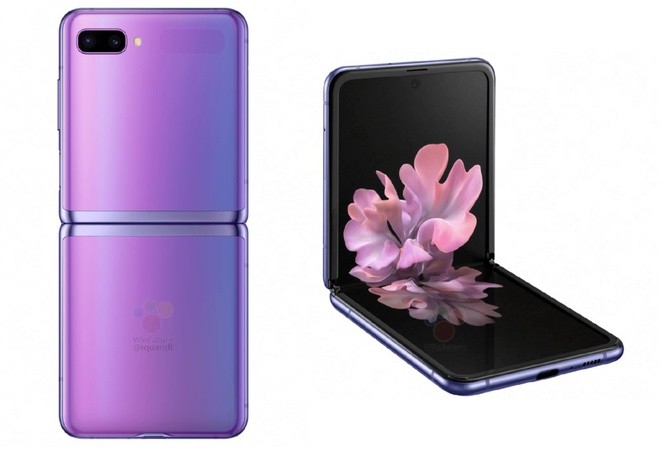 Khác với Galaxy Fold,  Galaxy Z Flip có thiết kế gập vỏ sò truyền thống. Cấu hình rò rỉ của máy gồm màn hình Dynamic AMOLED 6,7 inch Full HD+, màn hình phụ Super AMOLED 1,06 inch, chip xử lý Snapdragon 855+, RAM 8 GB, bộ nhớ trong UFS 3.0 256 GB (không có khe thẻ nhớ microSD), pin 3.300 mAh (sạc nhanh 15 W, sạc không dây 9 W), cảm biến vân tay cạnh bên.