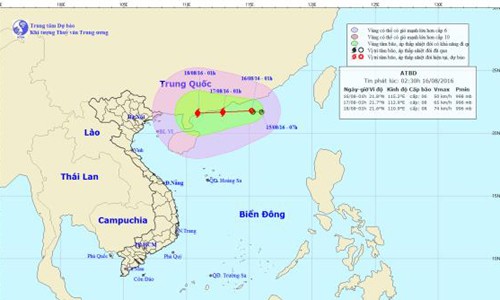 Tin mới nhất áp thấp nhiệt đới trên Biển Đông