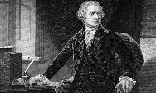  Alexander Hamilton (1757 - 1804) làm Bộ trưởng Tài chính đầu tiên của Mỹ từ năm 1789 - 1795 dưới thời Tổng thống George Washington. Ông được coi là “kiến trúc sư trưởng” cho hệ thống kinh tế Mỹ và là 1 trong 7 “người cha lập quốc” của Mỹ (6 người khác là John Adams, Benjamin Franklin, John Jay, Thomas Jefferson, James Madison và George Washington).