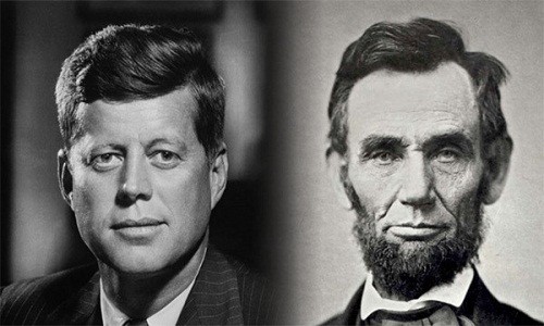 Abraham Lincoln (phải ảnh) và John F. Kennedy (trái ảnh) là hai trong số những  Tổng thống Mỹ nổi tiếng nhất lịch sử. Điều bất ngờ là hai ông chủ Nhà Trắng này có nhiều điểm trùng hợp kỳ lạ.