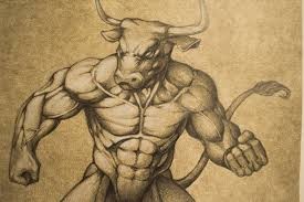  Quái thú Minotaur trong thần thoại Hy Lạp được miêu tả là kết tinh của chuyện tình kỳ lạ giữa hoàng hậu Pasiphae, vợ vua Minos đảo Crete, với một con bò trắng linh thiêng. Con bò này cũng là biểu tượng của đảo Crete.