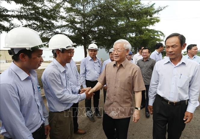 Hình ảnh Tổng bí thư, Chủ tịch nước làm việc tại Kiên Giang