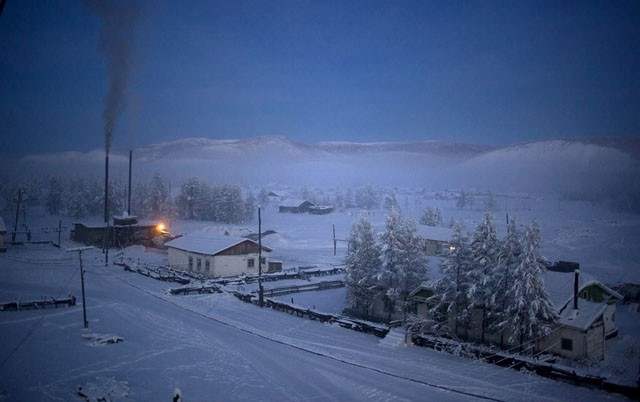 Ngôi làng Oymyakon ở Nga là một trong những  địa điểm biệt lập nhất thế giới có người sinh sống.