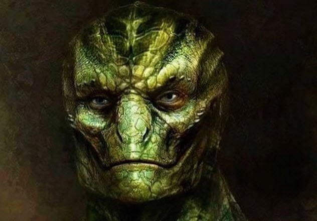 Theo các giai thoại, Reptilian được mô tả có ngoại hình kỳ dị với phần thân cho đến cổ là của con người. Thế nhưng, khuôn mặt của họ mang đặc trưng của loài bò sát. Vì vậy, họ còn được gọi là  người bò sát.