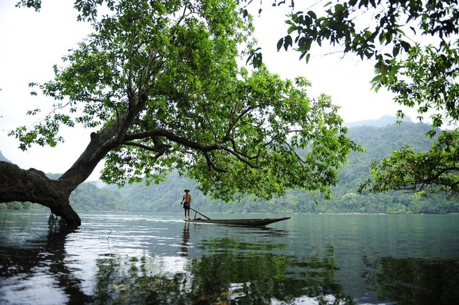 Huyện Ba Bể nằm ở phía tây bắc tỉnh Bắc Kạn. Tên huyện cũng là  tên hồ nước nổi tiếng - hồ Ba Bể, "trái tim" của Vườn quốc gia Ba Bể, thuộc địa phận huyện này. Ảnh: Vũ Minh Quân.