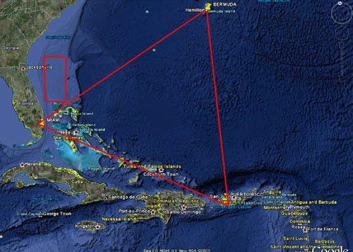 Nằm ở phía tây bắc Đại Tây Dương, " tam giác quỷ" Bermuda là vùng biển nổi tiếng thế giới. Ba điểm của "tam giác quỷ" này là Miami, Bermuda và Puerto Rico.