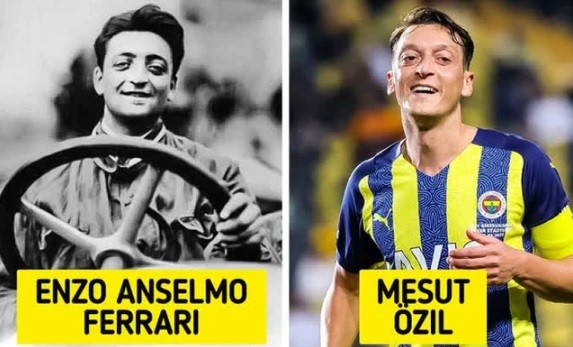 Một  sự kiện trùng hợp khó lý giải là tay đua Enzo Anselmo Ferrari và cầu thủ Mesut Ozil có ngoại hình khá giống nhau dù không có bất cứ mối quan hệ huyết thống nào cũng như sống khác thời đại.