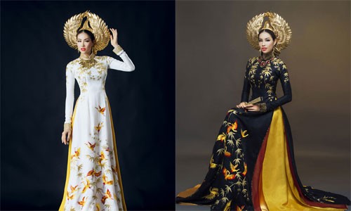 Cận cảnh hai bộ quốc phục của Phạm Hương tại Miss Universe