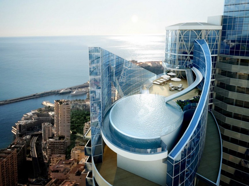 1. Sky Penthouse ở Monaco, 440 triệu USD. Căn hộ penthouse đắt giá nhất thế giới - Sky, tọa lạc ở tòa nhà cao nhất Monaco, Tour Odeon.