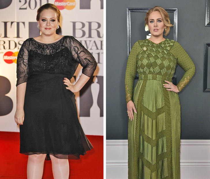 Adele: Luôn tự tin về hình thể mũm mĩm của mình nhưng giọng ca vàng nước Anh Adele từng có lúc phải ăn kiêng để  giảm cân và giữ gìn sức khỏe. Cô phải cắt bỏ đường hoàn toàn khỏi chế độ ăn của mình.