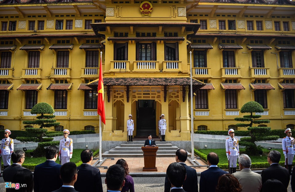  Lễ thượng cờ ASEAN diễn ra trọng thể tại trụ sở Bộ Ngoại giao Việt Nam nhân dịp kỷ niệm 51 năm thành lập ASEAN (8/8/1967 - 8/8/2018).