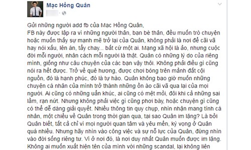 Mạc Hồng Quân phát ngôn sốc về đám cưới với Kỳ Hân