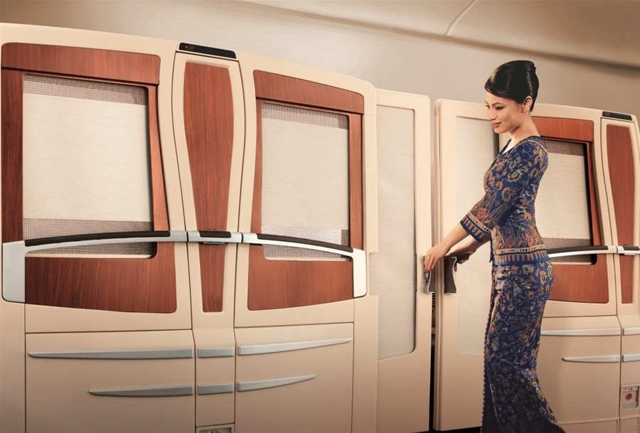  Singapore Airlines nổi tiếng với khoang hạng nhất được thiết kế du thuyền Jean-Jacques Coste. Bạn chỉ có thể tìm thấy chúng trên những chuyến bay A380s.