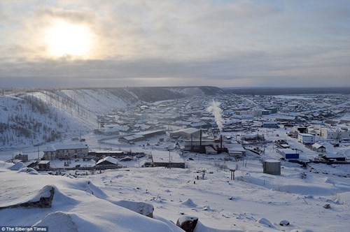 Vùng Batagai (thuộc Yakutia, Nga) hiện đang phải trải qua những ngày  trời lạnh nhất của mùa đông với nhiệt độ xuống thấp đến mức âm 53 độ C.