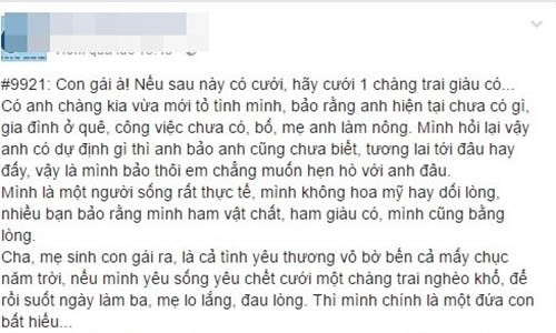 Con gái lấy chồng giàu mới là...thương bố mẹ?