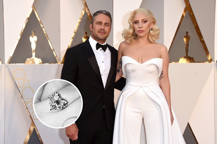 Mặc dù đã "đường ai nấy đi" nhưng Lady Gaga và Taylor Kinney trước đây đã khoe khéo chiếc  nhẫn đính hôn kim cương hình trái tim 6 cara của Lorraine Schwartz nổi tiếng.