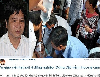 Thầy giáo tạt axit hại 4 đồng nghiệp: phê phán hay thương cảm?